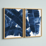 " Blue Banana Leaves Diptych " by Marmont Hill 2 - Pieces - Image 5