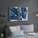 " Blue Banana Leaves Diptych " by Marmont Hill 2 - Pieces - Image 3