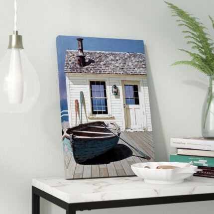 ” Blue Boat On Deck ” by Zhen-Huan Lu - Chic Decora