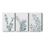 " Blue Botanical Wash I " 3 - Pieces - Image 6