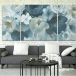 " Blue On Blue " 3 - Pieces Painting Print - Image 2