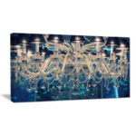 " Blue Vintage Crystal Chandelier "