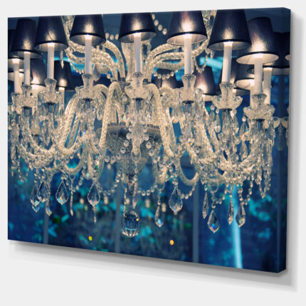 ” Blue Vintage Crystal Chandelier “ - Chic Decora