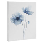 " Blue Watercolor Poppies " by Chipi Art Studio