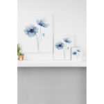 " Blue Watercolor Poppies " by Chipi Art Studio - Image 2