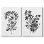 " Botanical Black And White " 2 - Pieces - Image 5