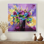" Bright Bouquet Of Spring Flowers On A Purple Background " - Image 3