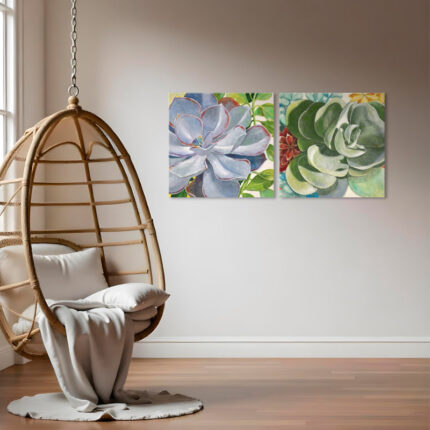” Brilliant Succulents III/IV ” by Norman Wyatt Jr. 2 – Pieces - Chic Decora