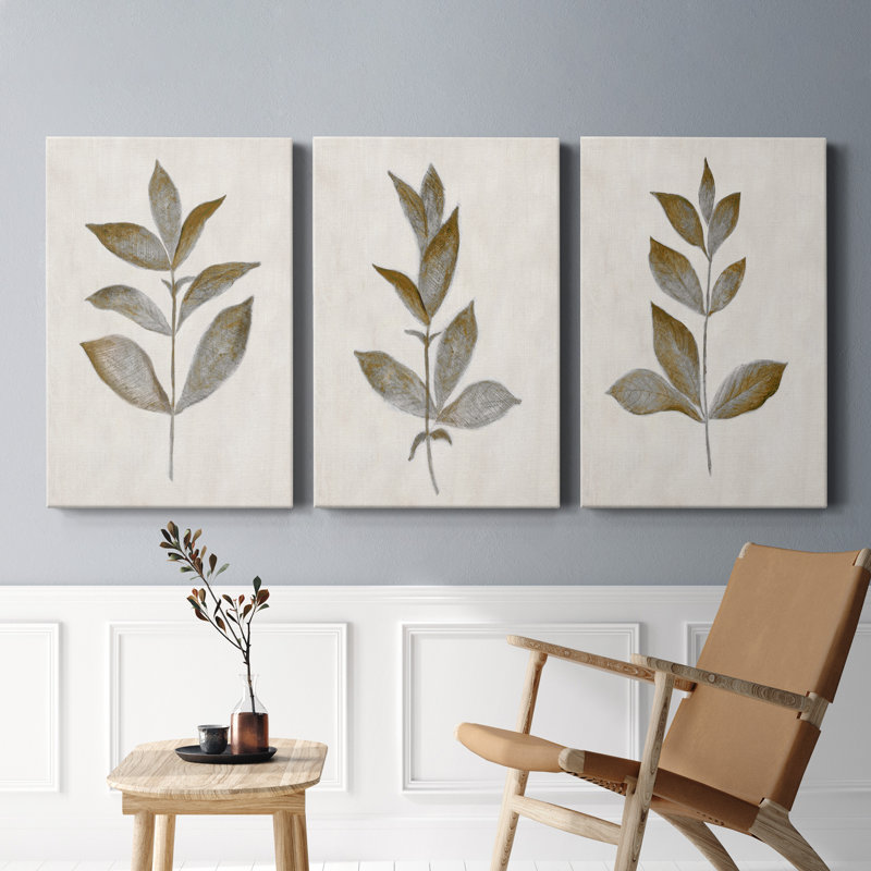 ” Bronze Leaf I ” 3 – Pieces - Chic Decora