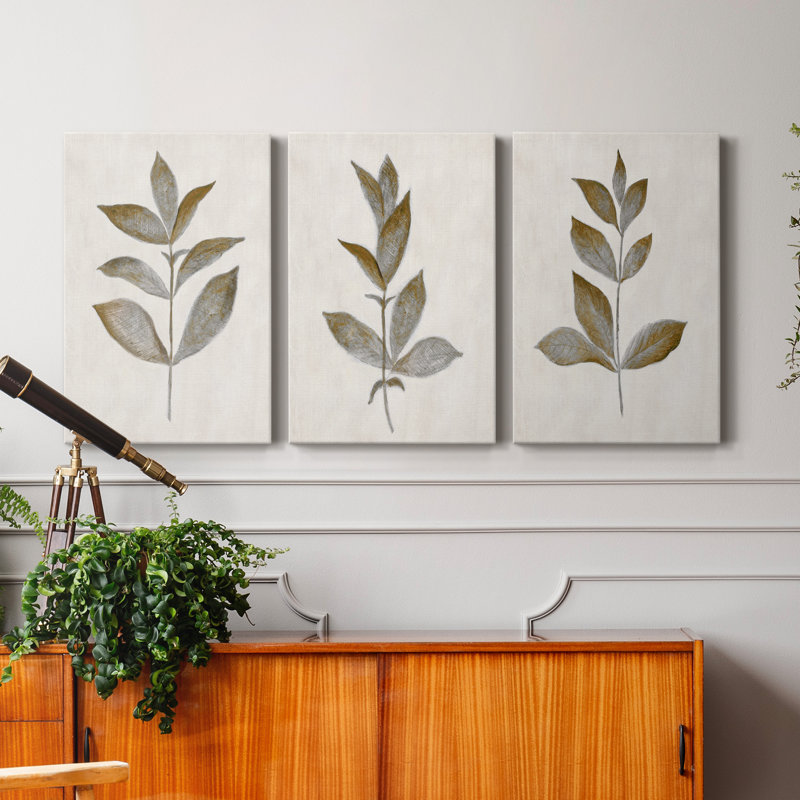” Bronze Leaf I ” 3 – Pieces - Chic Decora