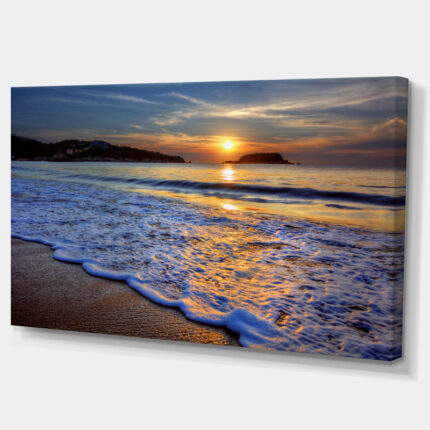 ” Calm Seashore With Blue Waves “ - Chic Decora