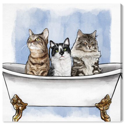 ” Cats In The Tub ” by Oliver Gal - Chic Decora