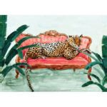 " Cheetah On A Chaise " Painting Print - Image 2