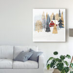 " Christmas Chalet I " by Victoria Borges Painting Print