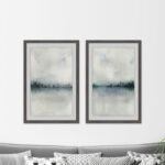 " Cloudy Lake " 2 - Pieces