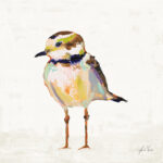 " Coastal Plover II Linen " by Jeanette Vertentes Painting Print - Image 2