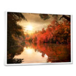 " Colorful Fall Sunset Over River " - Image 4