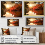 " Colorful Fall Sunset Over River " - Image 3