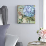 " Colorful Hydrangeas With Antique French Backdrop " - Image 3