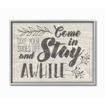 ” Come In Stay Awhile Take Your Shoes Off ” by Tammy Apple - Chic Decora