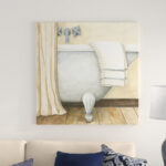 " Contemporary Bath I " by Megan Meagher Painting Print