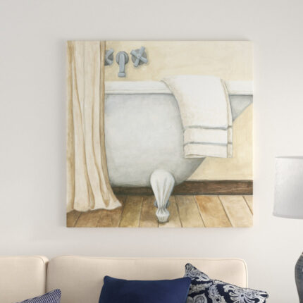 ” Contemporary Bath I ” by Megan Meagher Painting Print - Chic Decora