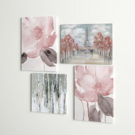 ” Contemporary Pink ” 4 – Pieces - Chic Decora
