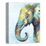 " Cool Colorful Elephant Black "