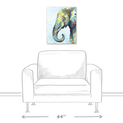 ” Cool Colorful Elephant Black “ - Chic Decora