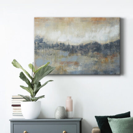 ” Cool Grey Horizon I ” Painting Print - Chic Decora
