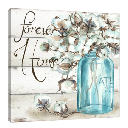 ” Cotton Boll Mason Jar Ii Home ” by Tre Sorelle Studios - Chic Decora
