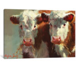 " Cow Belles " by Carolyne Hawley Painting Print - Image 3