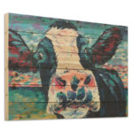 " Curious Cow 2 Arte De Legno Digital Print " - Image 2