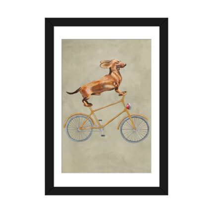 " Dachshund On Bicycle I " by Coco De Paris