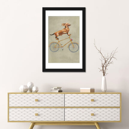 ” Dachshund On Bicycle I ” by Coco De Paris - Chic Decora
