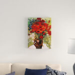 " Daisies & Poppies " by Vincent Van Gogh - Image 4