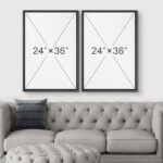 " Dark Black Color Field Landscapes " 2 - Pieces on Canvas - Image 8