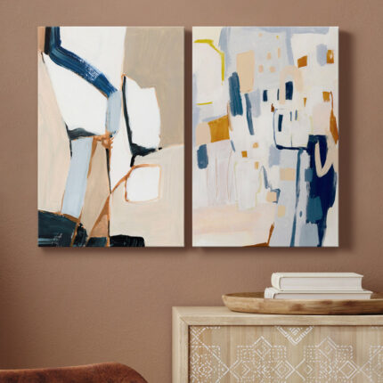 ” Diagramme I ” 2 – Pieces Painting Print - Chic Decora