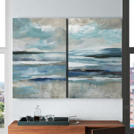 ” Distant Drama I ” 2 – Pieces Painting Print - Chic Decora