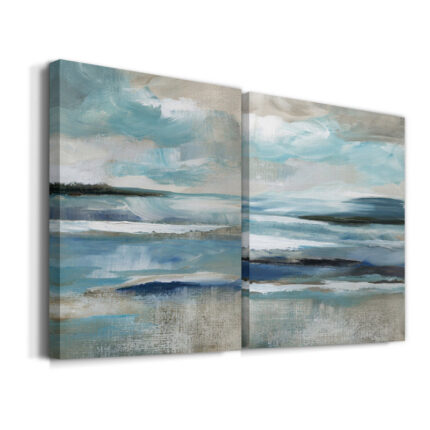 ” Distant Drama I ” 2 – Pieces Painting Print - Chic Decora