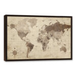 " Distressed World Map "