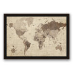 " Distressed World Map " - Image 2