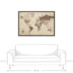 " Distressed World Map " - Image 3
