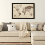 " Distressed World Map " - Image 4
