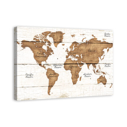 ” Distressed World Map “ - Chic Decora