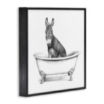 " Donkey In Claw Tub Farm Animal Bathroom Sketch " by Victoria Borges - Image 2