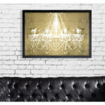 " Dramatic Entrance Gold " Painting Print