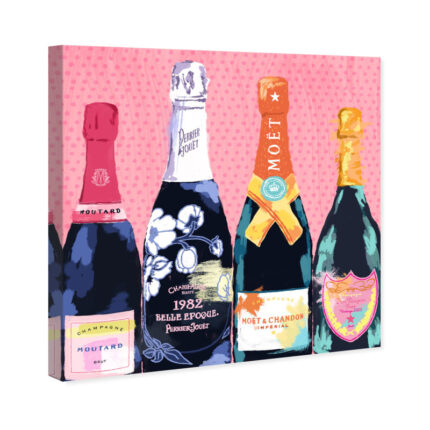 ” Drinks And Spirits Pass The Bottle!, Glam Pink ” by Oliver Gal - Chic Decora