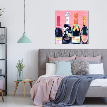 ” Drinks And Spirits Pass The Bottle!, Glam Pink ” by Oliver Gal - Chic Decora
