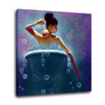 " Ebony Bubbles Woman Bathroom African American " - Image 5